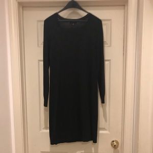 Lands’ End L/S Sweater Dress ~ Black ~ Small